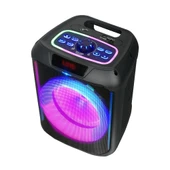 Zore GD-907 Dijital LED Göstergeli FM Radyolu Mikrofonlu RGB TWS 8 inç Stereo Bass Kablosuz Karaoke Hoparlör - 5