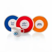 Güral Porselen Mental 12 Parça Kahve Fincan Takımı Nazar - 2