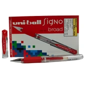 Uni-Ball Kırmızı Roller Kalem Signo Broad Jel Bilye Uç İmza Kalemi 1.0 MM 12'li Paket | UM-153 - 5