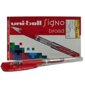 Uni-Ball Kırmızı Roller Kalem Signo Broad Jel Bilye Uç İmza Kalemi 1.0 MM 12'li Paket | UM-153 - 1