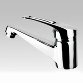 Mix Batarya Krom Lavabo Banyo Mutfak Musluğu Musluk Mermer Tezgah Üstü Çift Su Giriş Evye - 6