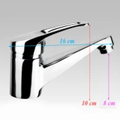 Mix Batarya Krom Lavabo Banyo Mutfak Musluğu Musluk Mermer Tezgah Üstü Çift Su Giriş Evye - 3