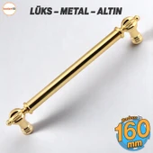 Defne Metal Gold Altın Kulp 160 mm Mobilya Çekmece Mutfak Dolabı Dolap Kapak Kulpları Kulb Kulpu thumbnail 1