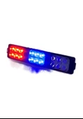 Polis çakar IP65 2835SMD Kırmızı Mavi Sarı Flaş Strobe Işıklar Aydınlatma oto araba motor 200LM LED DC 12V 9W 18 Göz Led 3 Renk 155-26MM - 5