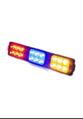 Polis çakar IP65 2835SMD Kırmızı Mavi Sarı Flaş Strobe Işıklar Aydınlatma oto araba motor 200LM LED DC 12V 9W 18 Göz Led 3 Renk 155-26MM - 1