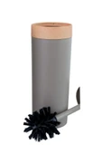 Flora Bambu Desen WC Klozet Fırçası Plastik, Tuvalet Banyo WC Temizleme Fırçası Kahve - 3