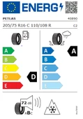 Petlas 205/75 R16 C 110/108R 8PR Full Grip PT925 (M+S) Kış Lastiği 2024 Üretim - 3