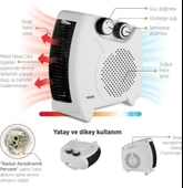 Raks Pf 20 Lotus Elektrikli Fanlı Isıtıcı 2000 W - 2