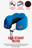 Cosy Ortopedik Seyahat Yastığı Visco Boyun Destekli Seyahat Yastığı - Mavi - Ergo Travel - 1