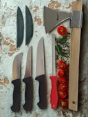 Sürmene El Yapımı Plastik Sap Kasap Kurban Et Doğrama Kırma Seti thumbnail 2