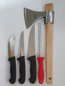 Sürmene El Yapımı Plastik Sap Kasap Kurban Et Doğrama Kırma Seti thumbnail 5