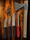 Sürmene El Yapımı Plastik Sap Kasap Kurban Et Doğrama Kırma Seti thumbnail 3