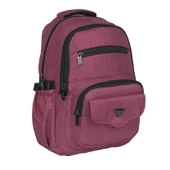 Relaxion Su Geçirmez Çok Gözlü Okul Sırt Çantası Bordo 2056 - 1