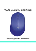 Logitech M330 Silent Plus 910-004910 Mavi Sessiz Optik Kablosuz Mouse - 3