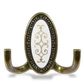 Seçil Vestiyer Duvar Askısı Dolap Elbise Askılığı Antik Sarı Metal Askı - 4