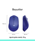 Logitech M330 Silent Plus 910-004910 Mavi Sessiz Optik Kablosuz Mouse - 7