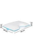 Shoulder Yan Yatanlar Boyun Destekli Ortopedik Yastık Boyun Destekli Visco Yastık - 58x40x12cm thumbnail 3