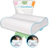 Çift Taraflı Yüksek Boyun Destekli Ortopedik Yastık Visco Yastık - 55x35x12-11cm - 1