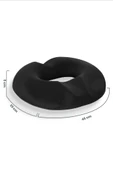Ultralüks Ortopedik Oturma Simidi Kuyruk Sokumu Yastığı Visco Oturma Simidi - Siyah thumbnail 3