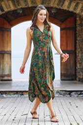 Gömlek Yaka Viskon Elbise - 2