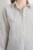 Simetrik Çizgili Gömlek Siyah thumbnail 4