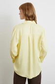 Viskon Saten Gömlek Sarı thumbnail 6