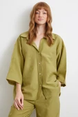 Fakir Kol Oversize Gömlek Yeşil thumbnail 1