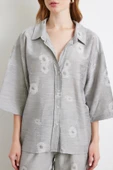 Fakir Kol Oversize Gömlek Gri - 5