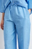 Arka Cepli Salaş Pantolon Mavi - 6