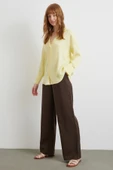 Viskon Saten Gömlek Sarı thumbnail 2