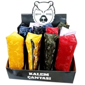 B&D Kalem Çantası Üçgen Suni Deri Kamuflaj Desenli BD-KCS040 - 1