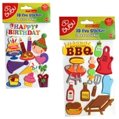 Bu-Bu 3D Eva Sticker Parti 24 Lü BUBU-STS041 - 1