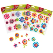 Bu-Bu Sticker 3D Keçe Çiçek 24 Lü BUBU-STS010 - 1