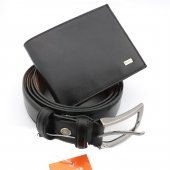 Hakiki Deri Cüzdan & Kemer Seti Siyah Erkek Aksesuar thumbnail 2