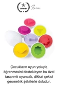 6'lı Geometrik Yumurta Eşleme Oyunu Motor Gelişim Görsel Algı Şekilli Eğitici Öğretici Oyuncak - 2