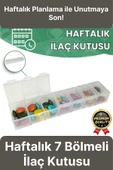 Dayanıklı Düzenleyici Organizer Abs Plastik Şeffaf Haftalık Günlük 7 Bölmeli İlaç Hap Saklama Kutusu - 1