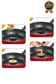 Premium Metal Yanmaz Yapışmaz Sunum Görsel Yumurta Krep Gözleme Şekillendirici Yuvarlak Omlet Kalıbı - 4