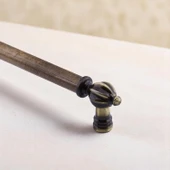 Defne Metal Eskitme Antik Sarı Kulp 128 mm Mobilya Çekmece Mutfak Dolabı Dolap Kulpları Kulb Kulpu - 10