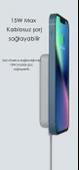 SWORD Magsafe Powerbank 10.000mAh 20W Hızlı Şarj Standlı ve Taşınabilir iPhone ve Android Uyumlu Beyaz SW-MGSF10 - 9
