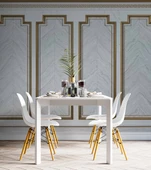 3 Boyutlu Saray Beyaz Düz Panel Duvar Kağıdı Baskı thumbnail 5