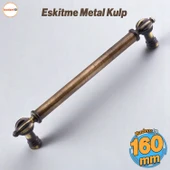 Defne Metal Eskitme Antik Sarı Kulp 160 mm Mobilya Çekmece Mutfak Dolabı Dolap Kulpları Kulb Kulpu - 1