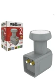 wellbox Ultra HD 4 K 3D Destekli  Çift Çıkışlı LNB Yüksek Sinyal Desibelli Sert Plastik Su Gecirmez - 1