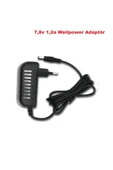 wellbox 7,8 V 1.2A  9,36 W 5,5X2,5 UÇ PLASTİK KASA ADAPTÖR - 2