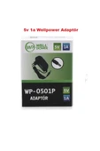 wellbox 5V 1A  5W 5,5X2,5 UÇ PLASTİK KASA ADAPTÖR - 1