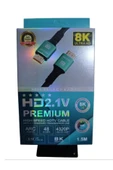 wellbox 8K Ultra Görüntü Kalitesi 1,5 Metre HDMI Kablo Extra Kalın Kablo Altın Uçlu Görüntü & Ses Değişimi - 1