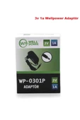 wellbox 3V 1A  3W 5,5X2,5 UÇ PLASTİK KASA ADAPTÖR - 1