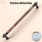 Defne Metal Eskitme Antik Sarı Kulp 224 mm Mobilya Çekmece Mutfak Dolabı Dolap Kulpları Kulb Kulpu - 1