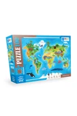 100 Parça Puzzle Animal World Map (HAYVAN DÜNYA HARİTASI) - 1
