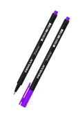 Fineliner 6 Pastel Renk 0.4mm Ince Keçe Uçlu Yazı Kalemi 1 Paket 6 Lı Pastel Fineliner Kalem Seti - 2