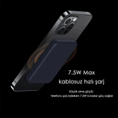 SWORD Magsafe Powerbank 4200mAh 15W Hızlı Şarj İnce ve Hafif iPhone ve Android Uyumlu Siyah SW-MGSF4 - 5